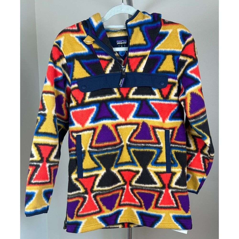 Patagonia Kids' Unisex Synchilla Aztec Cagoule Catalan XL 14 Fleece Jacket